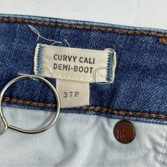 Madewell Plus Size 37 Petite Curvy Cali Demi-Boot‎ Jeans Tierney Wash 37P Denim - Picture 6 of 8